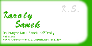 karoly samek business card
